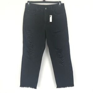 Topshop  Distressed High Waisted Ankle Jea…